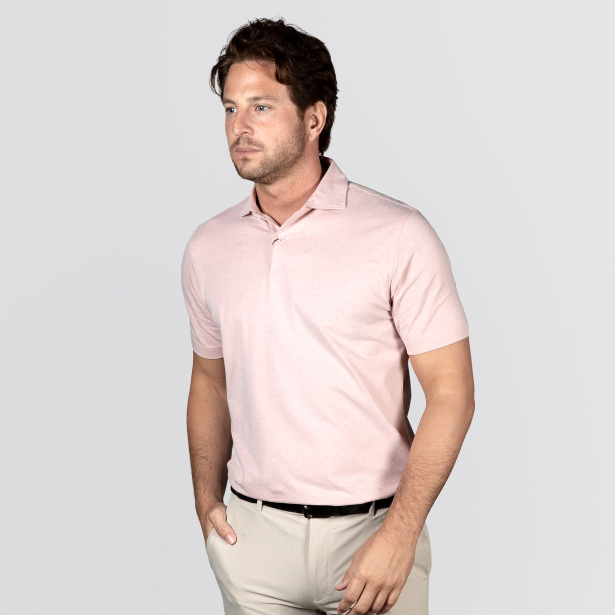 Albatross Cotton-Blend Pique Polo Faded Scarlett