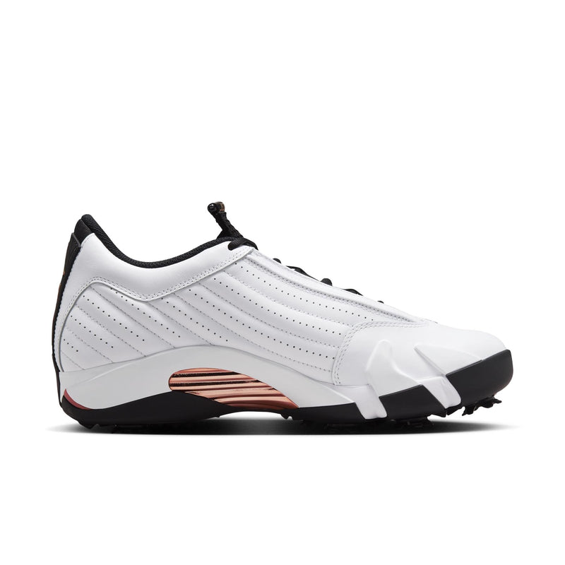 Air Jordan 14 Golf Shoes White/Metallic Copper/Black