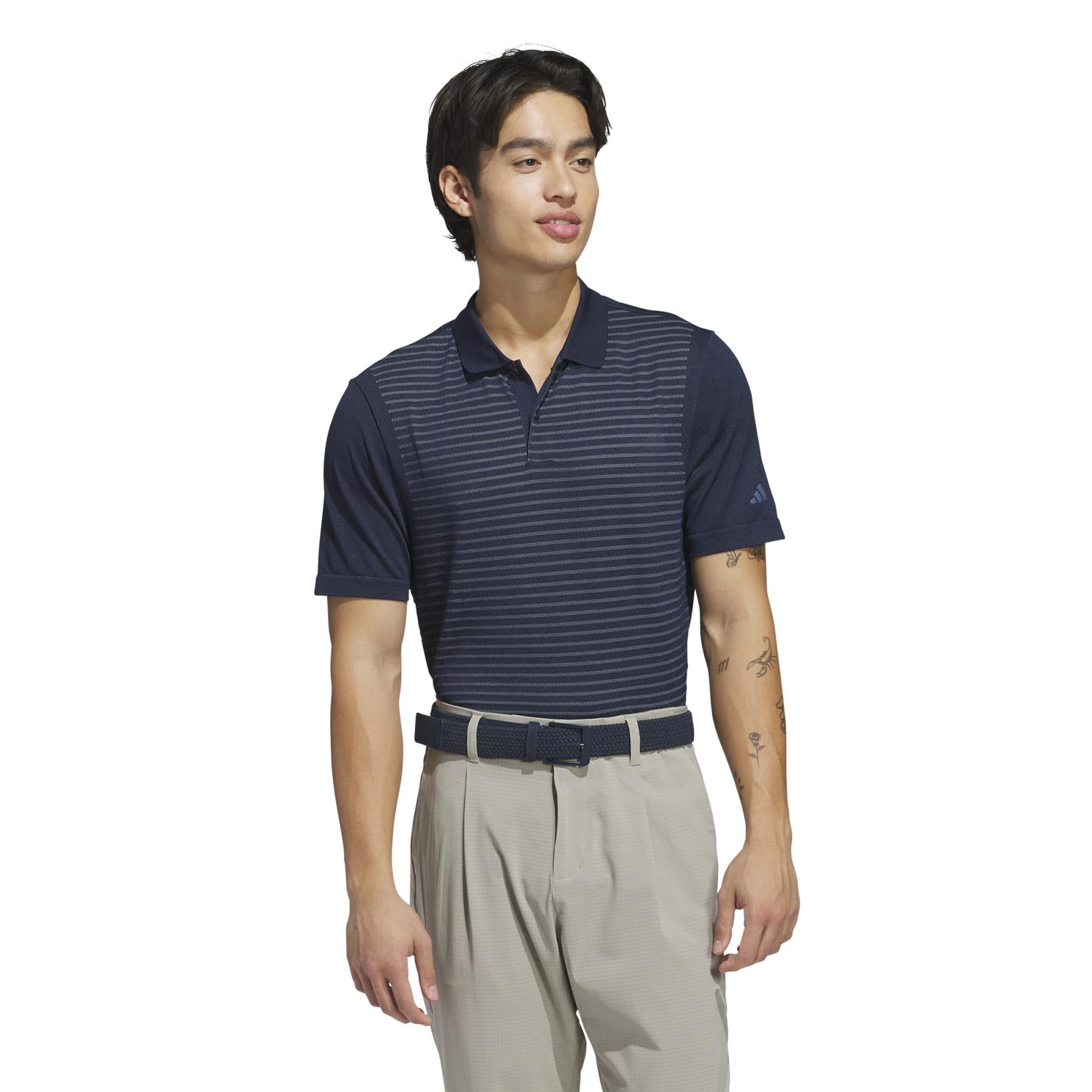 Ultimate365 Tour Seamless Stripe Polo Collegiate Navy