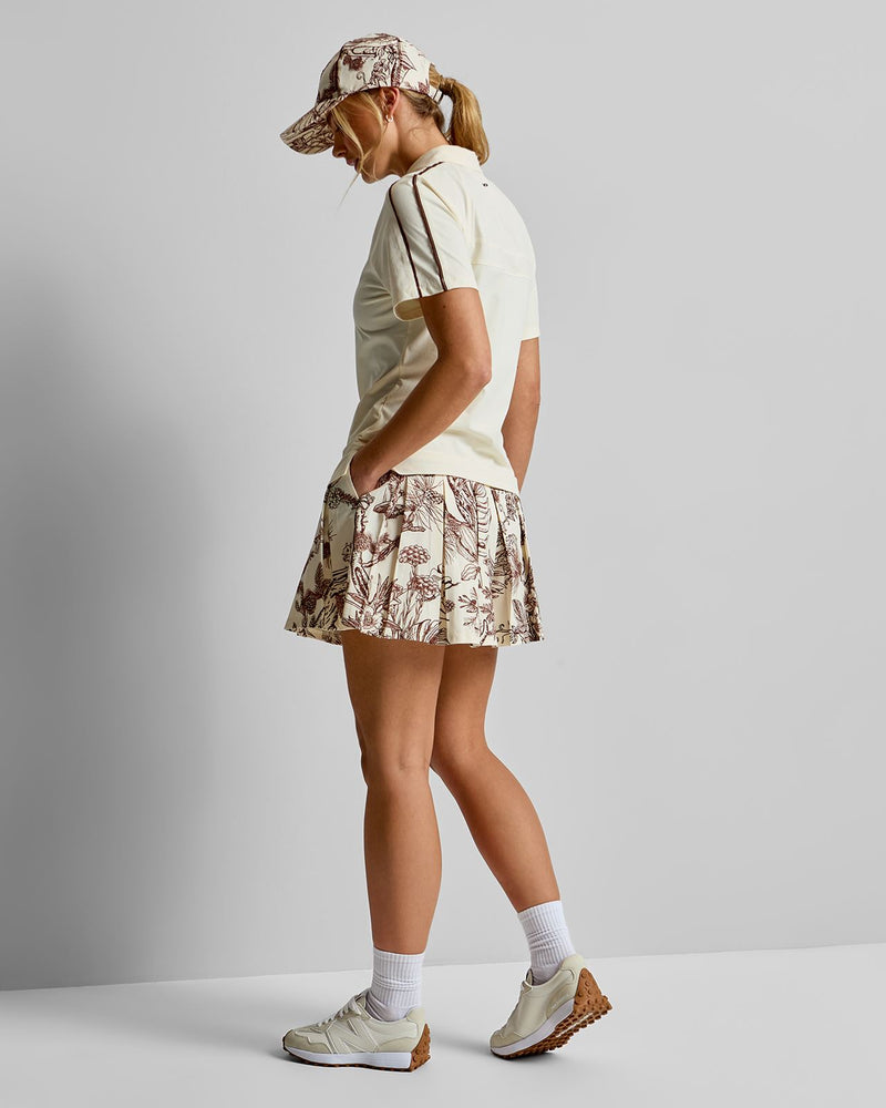 Womens Raglan Polo Cream
