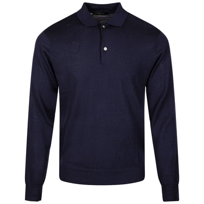 Saratoga Sweater Polo Maltese Blue - SS24