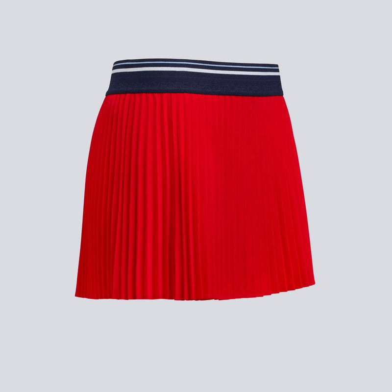 Womens Micropleat Stretch Woven Highwaisted Skort Lava