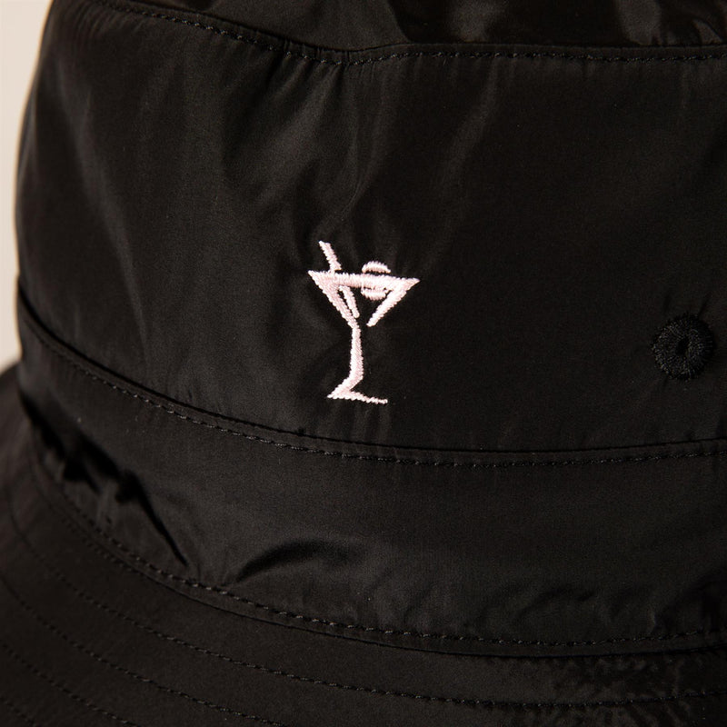 Womens Reversible Bucket Hat Black/Hot Pink