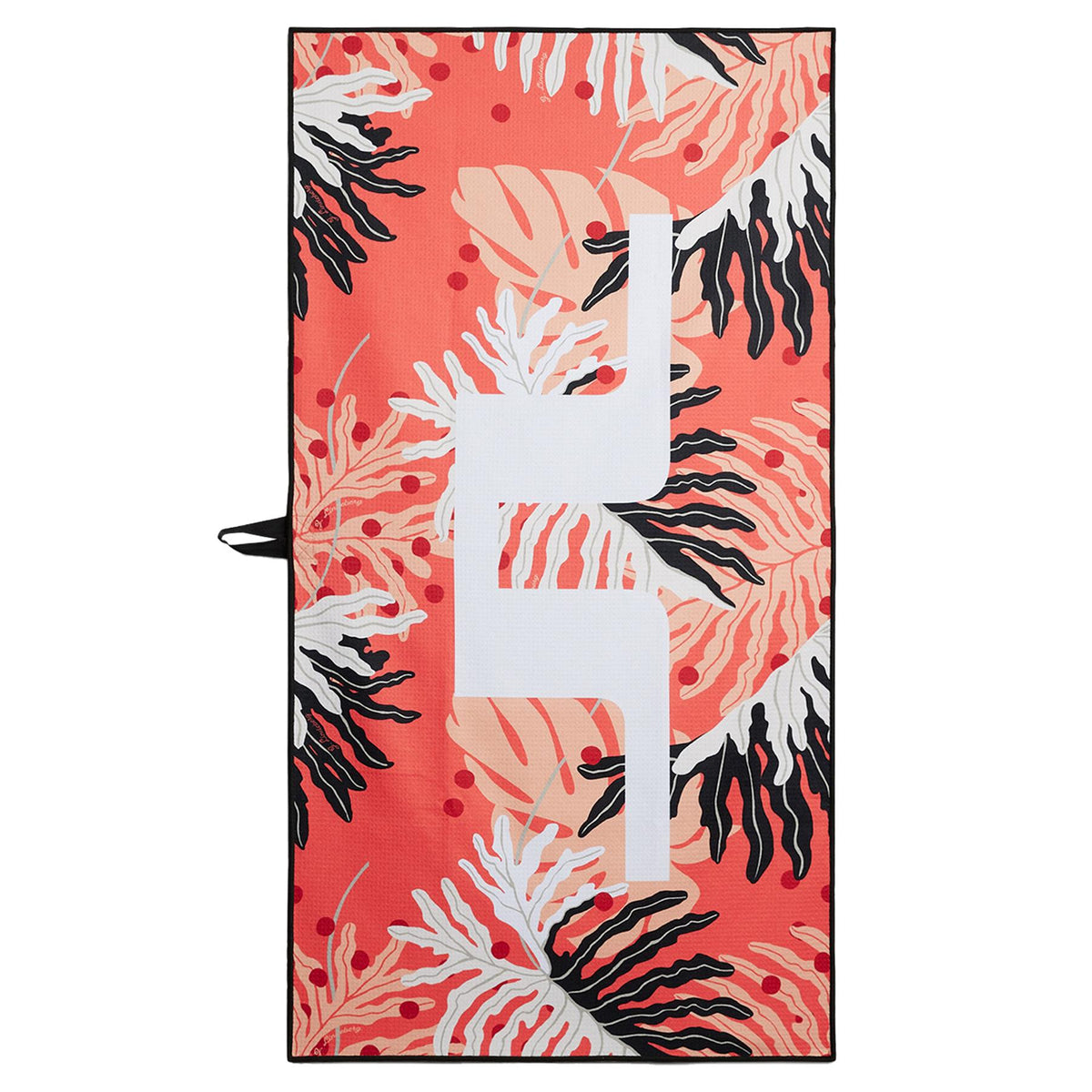 JL Bridge Towel Paradise Monstera Coral