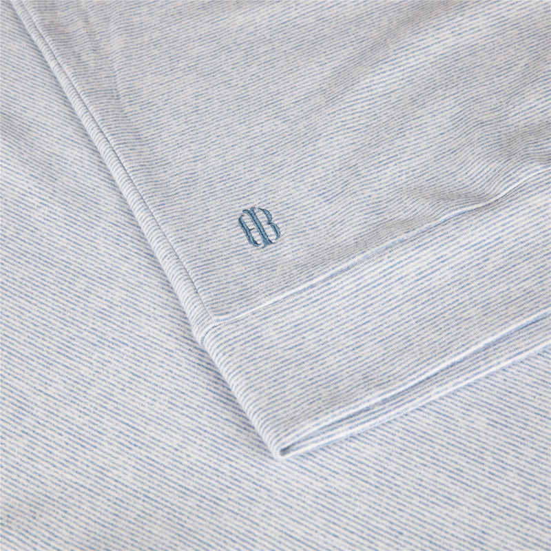 The Hamilton Hoodie Heathered Bedford/White