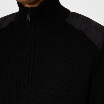 J.Lindeberg Martin Knitted Hybrid Jacket Black | TRENDYGOLF USA