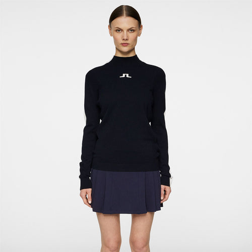 Womens Adia Poly Blend Knitted Sweater JL Navy