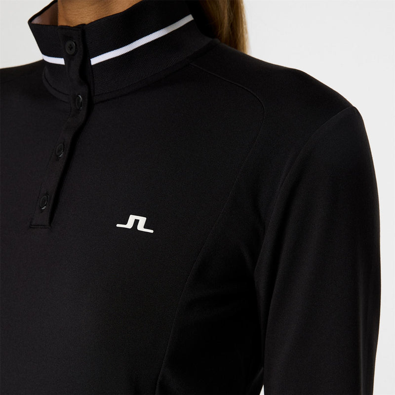 Womens Hertta LS Polo Black