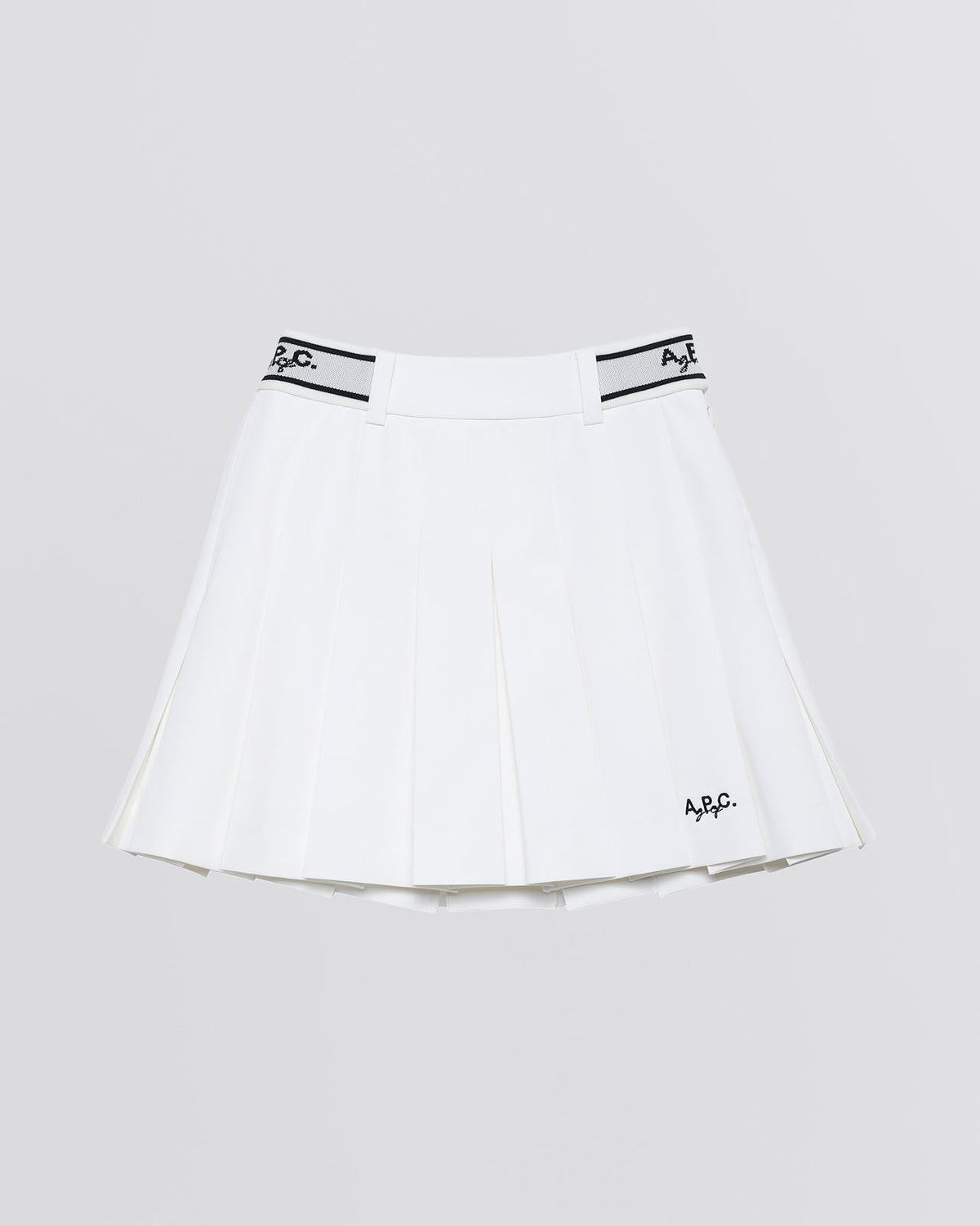Aude Pleated Skirt White