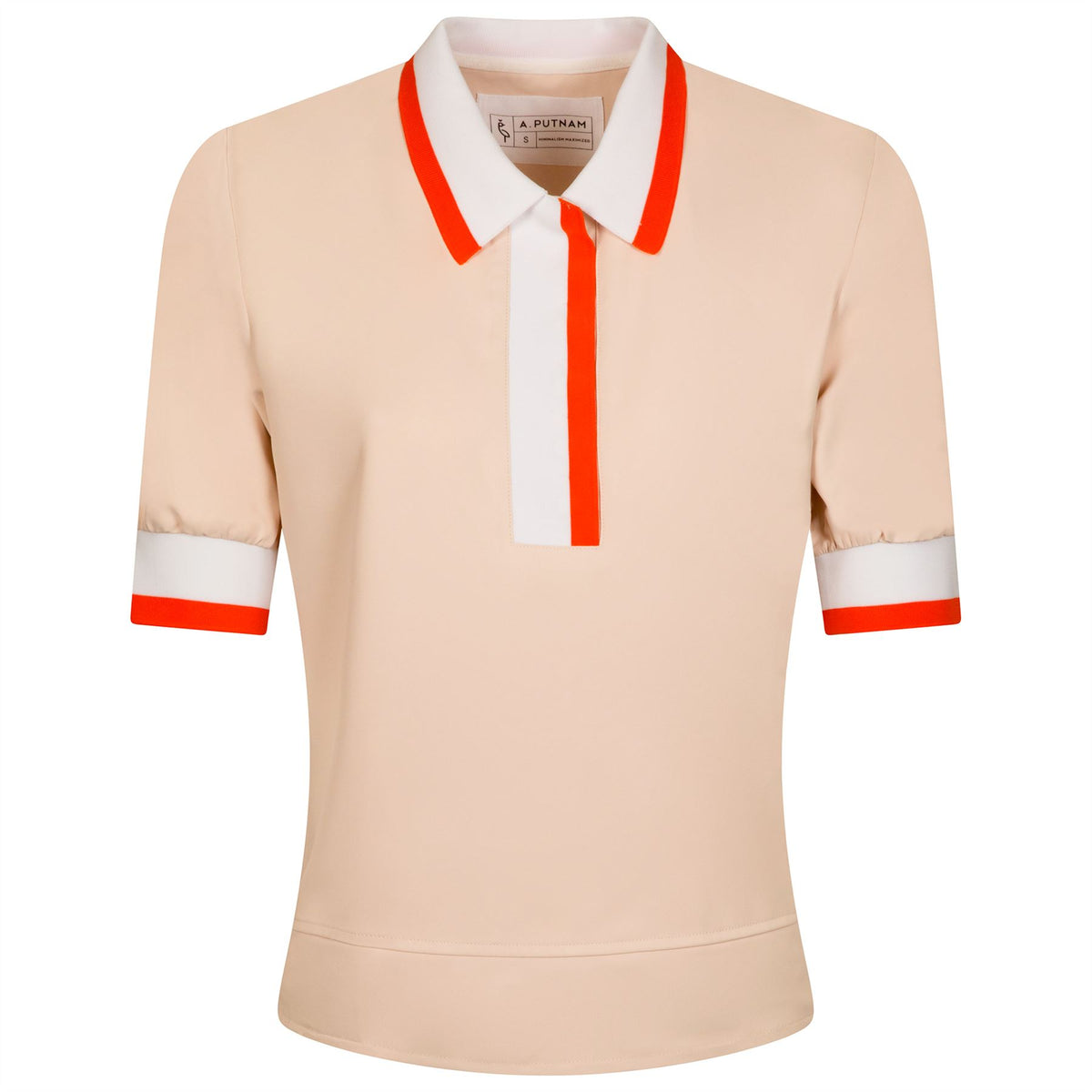Womens Polo Bisque/Fire