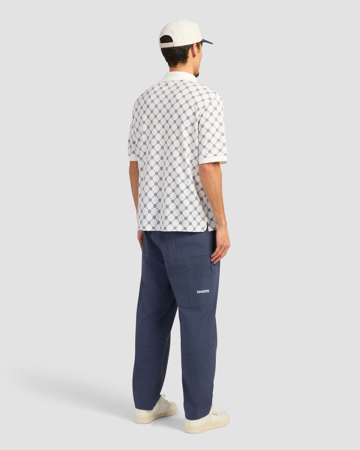 GOAT Pique Polo Monogram Cream