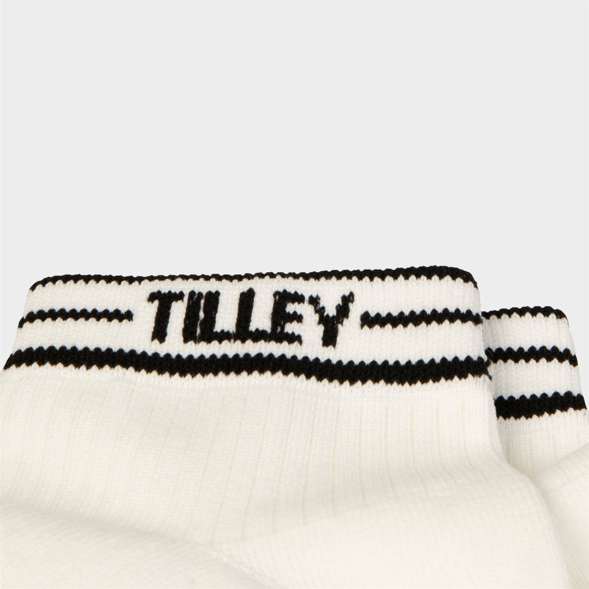 Womens Tipped Ankle Socks White/Black