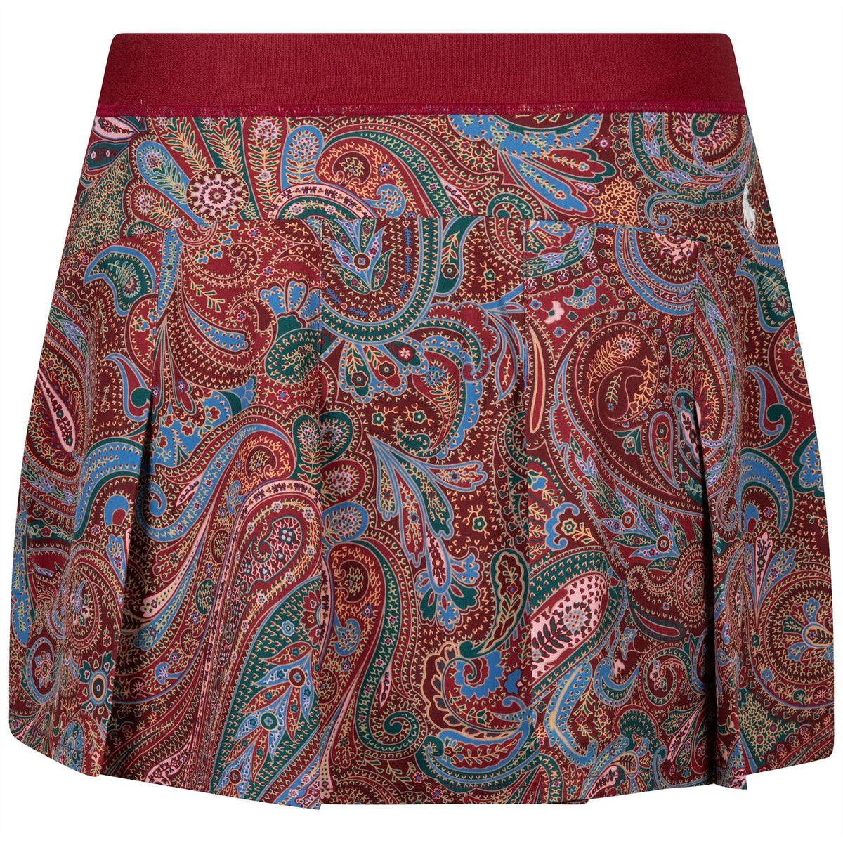 Womens Paisley Pleated Four-Way-Stretch Skort Ancient Madder Paisley