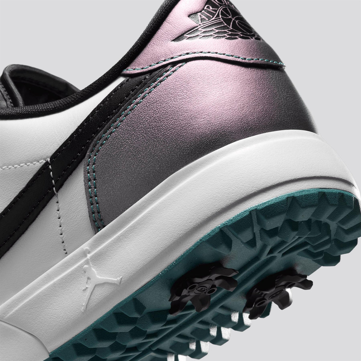 Air Jordan 1 Low G Spikes Golf Shoes Mineral Teal/Black/White