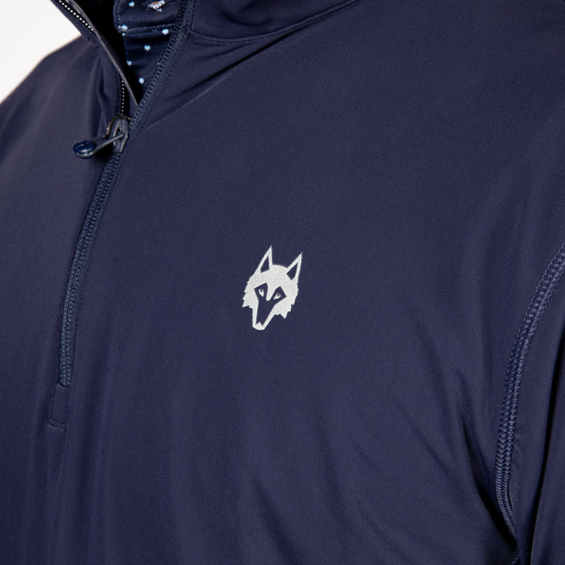Tate Quarter Zip Maltese Blue