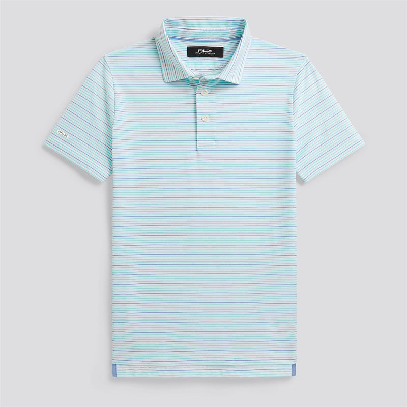 RLX Boys Tour Pique Stripe Polo Light Mint Multi