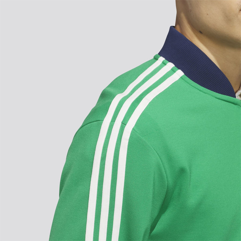 Originals 3-Stripe Quarter Zip Green/Night Indigo
