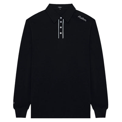 x Jesper Parnevik LS Cotton Pique Polo Black