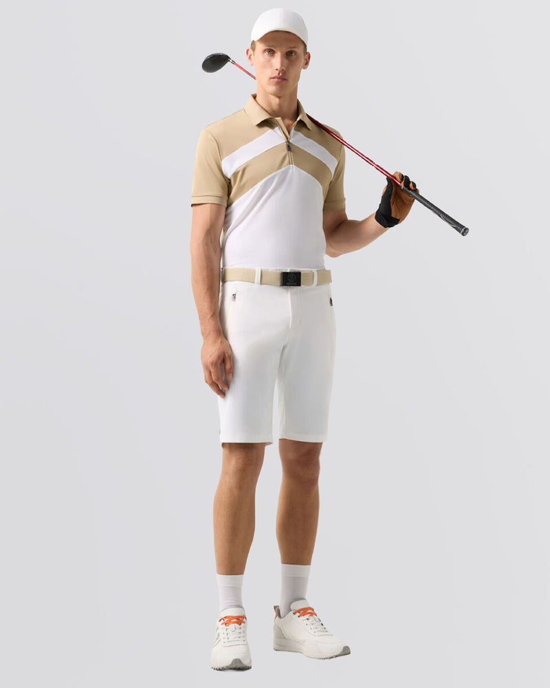 Cuno Zip Polo Shirt Light Almond