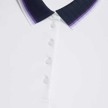 Womens Contrast Silky Tech Nylon Polo Snow