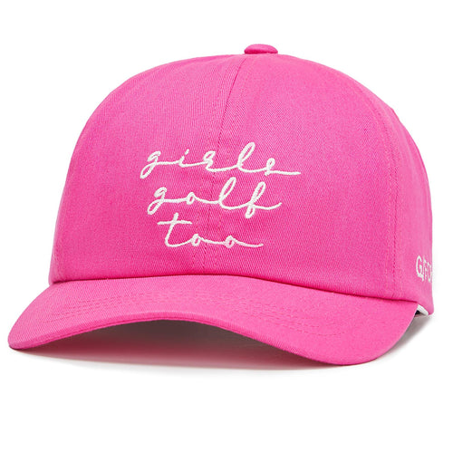 Womens Girls Golf Too Cotton Twill Relaxed Snapback Hat Knockout Pink - SS24