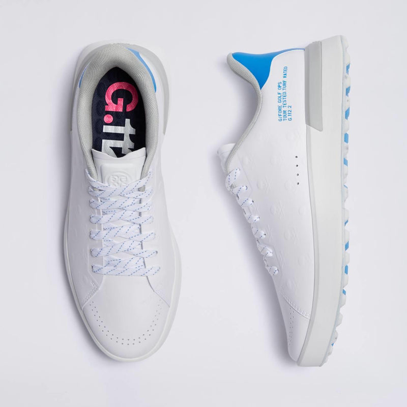 G.112 Embossed Skull and Tees Golf Shoes Snow/Cerulean