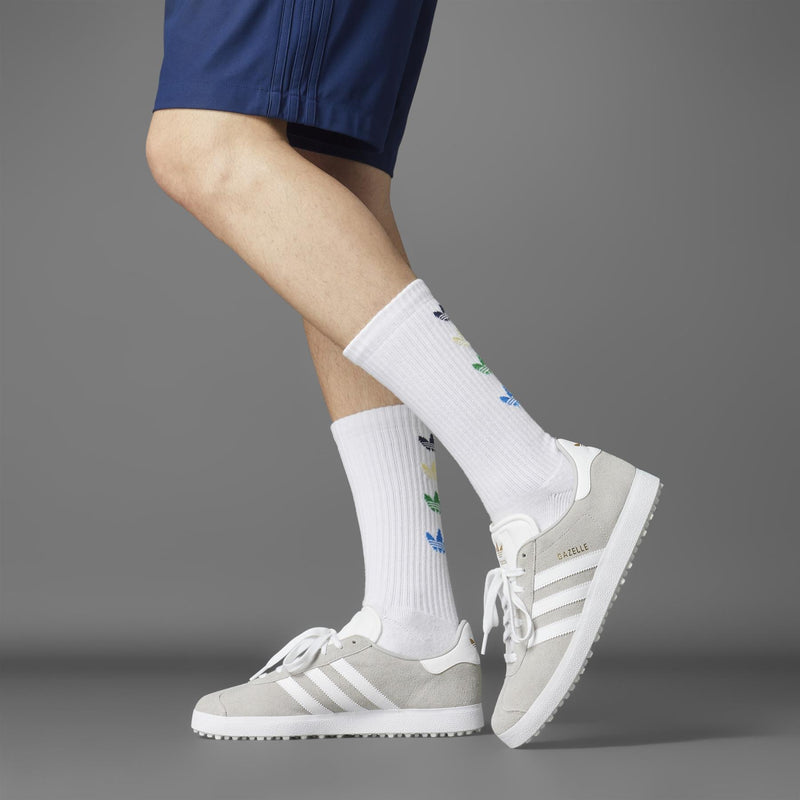 Gazelle Spikeless Golf Shoes Gray/White/Gold