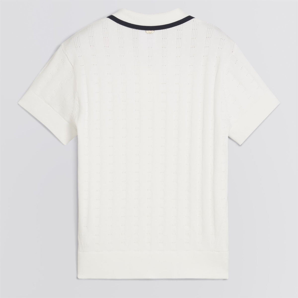 x AP Womens Pointelle Polo Warm White