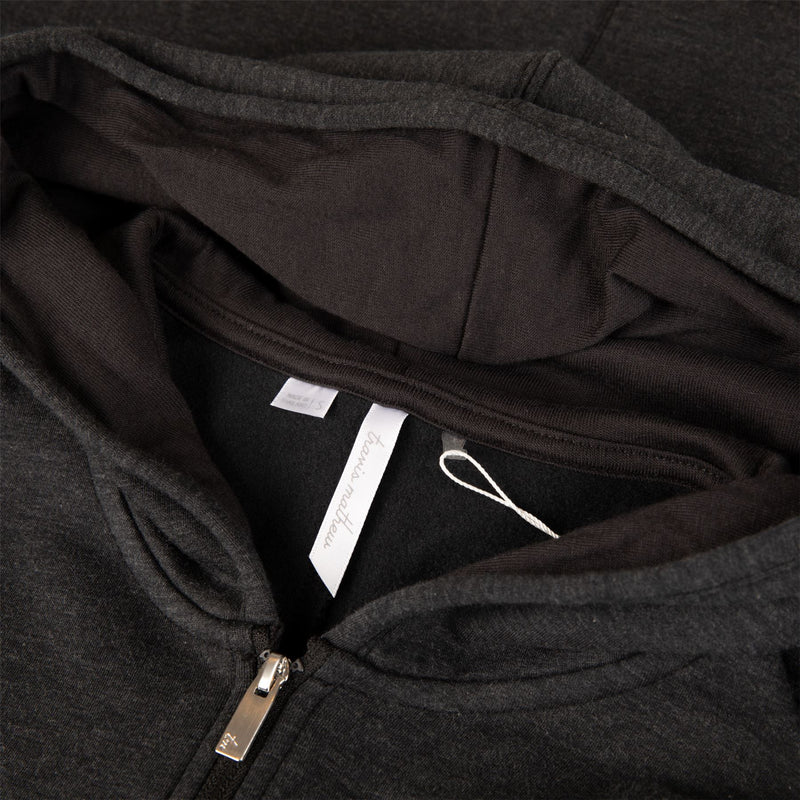 Womens Cloud Zip Hoodie Heather Black