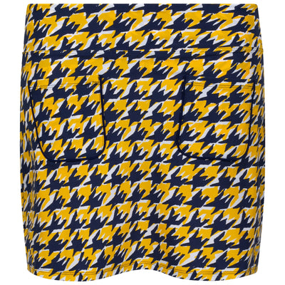 Womens Houndstooth Skirt Yellow - SS22