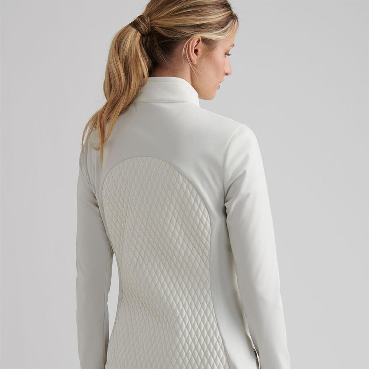 Womens Merge Mini Diamond Quilt Hybrid Jacket Ivory
