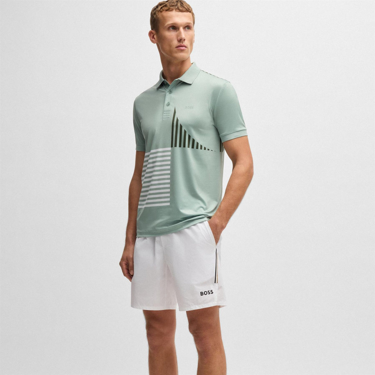 Paddy Striped Cotton 1 Polo Open Green