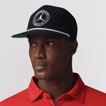 Jordan Golf Pro Structured Dri-FIT Flat-Brim Golf Hat Black/Kelly