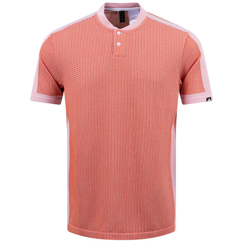Textured Prime Knit Polo Preloved Red/White - SS23