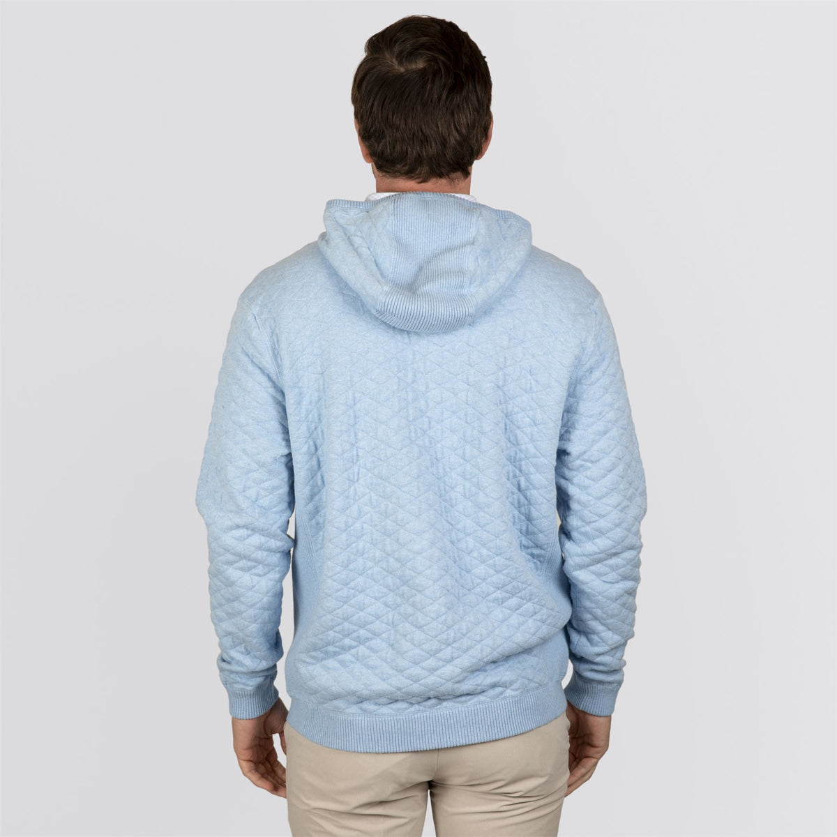 The Wallace Hooded Sweater Heathered Vista Blue