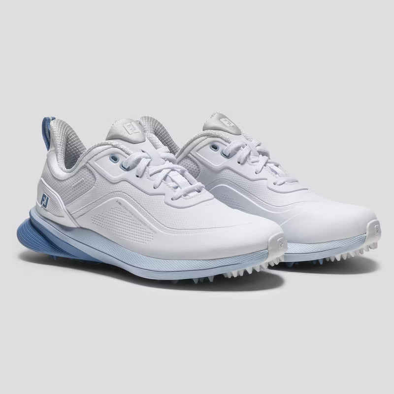 Womens ProSL26 Spikeless Laced Golf Shoes White/Blue