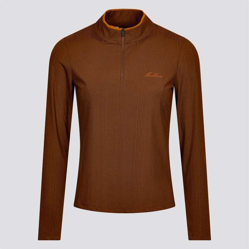 Womens Kelly Mockneck Mid Layer Mahogany
