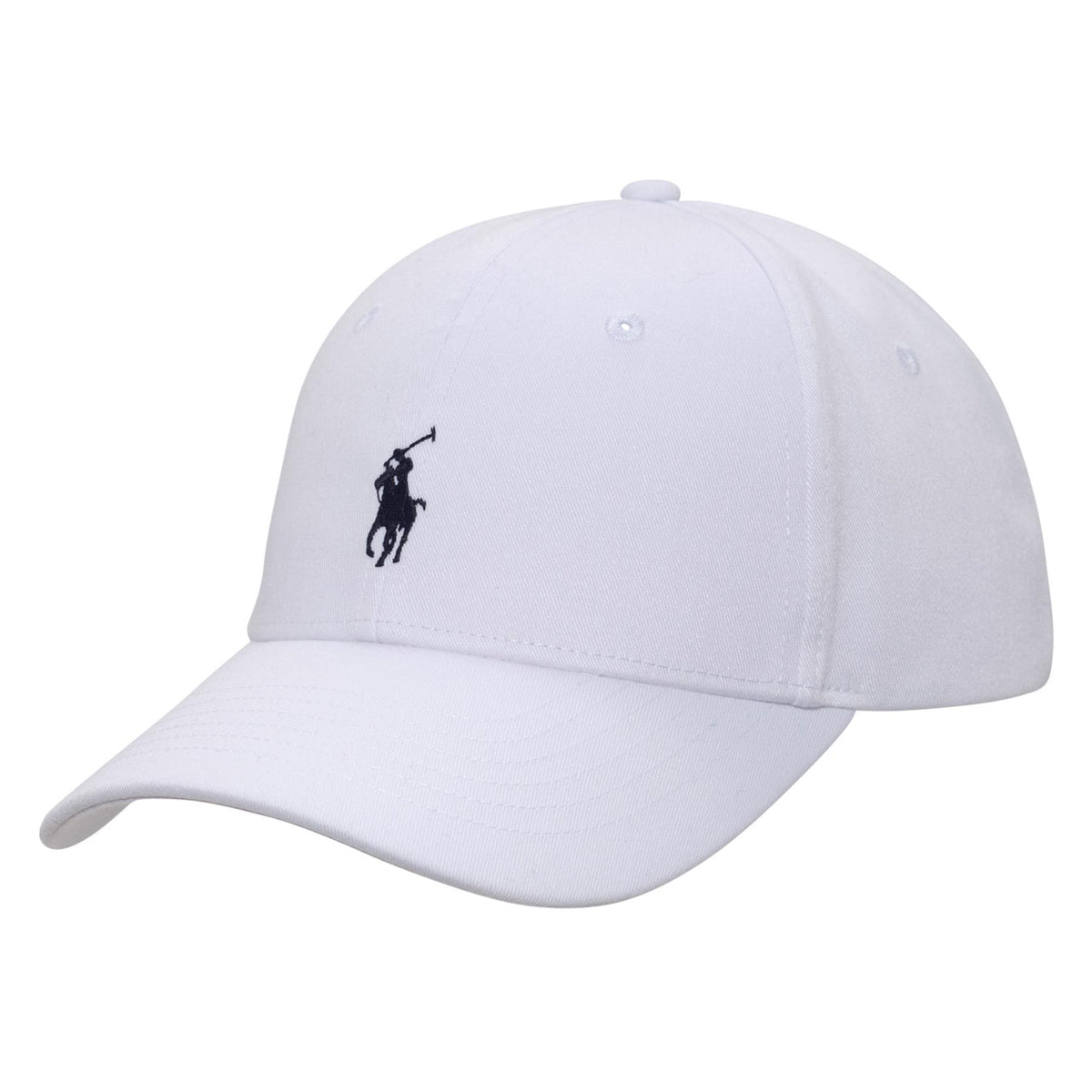 Twill Polo Player Cap White