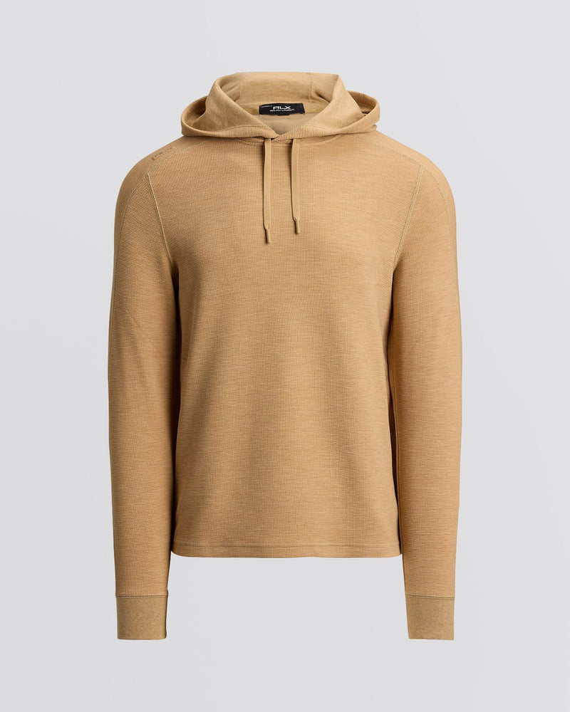 RLX Performance Tech Waffle Knit Hoodie Classic Camel Heather