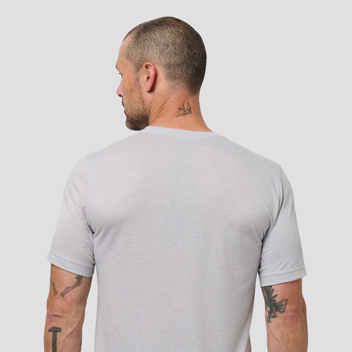 Shorts Layover Tee Heather Light Grey