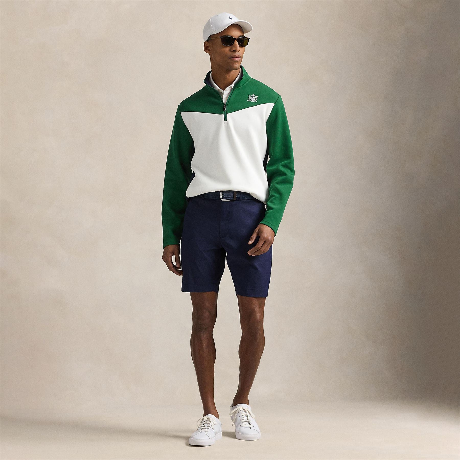 Ralph Lauren RLX Half Zip Crest Mock Neck Mid Layer Kelly Green