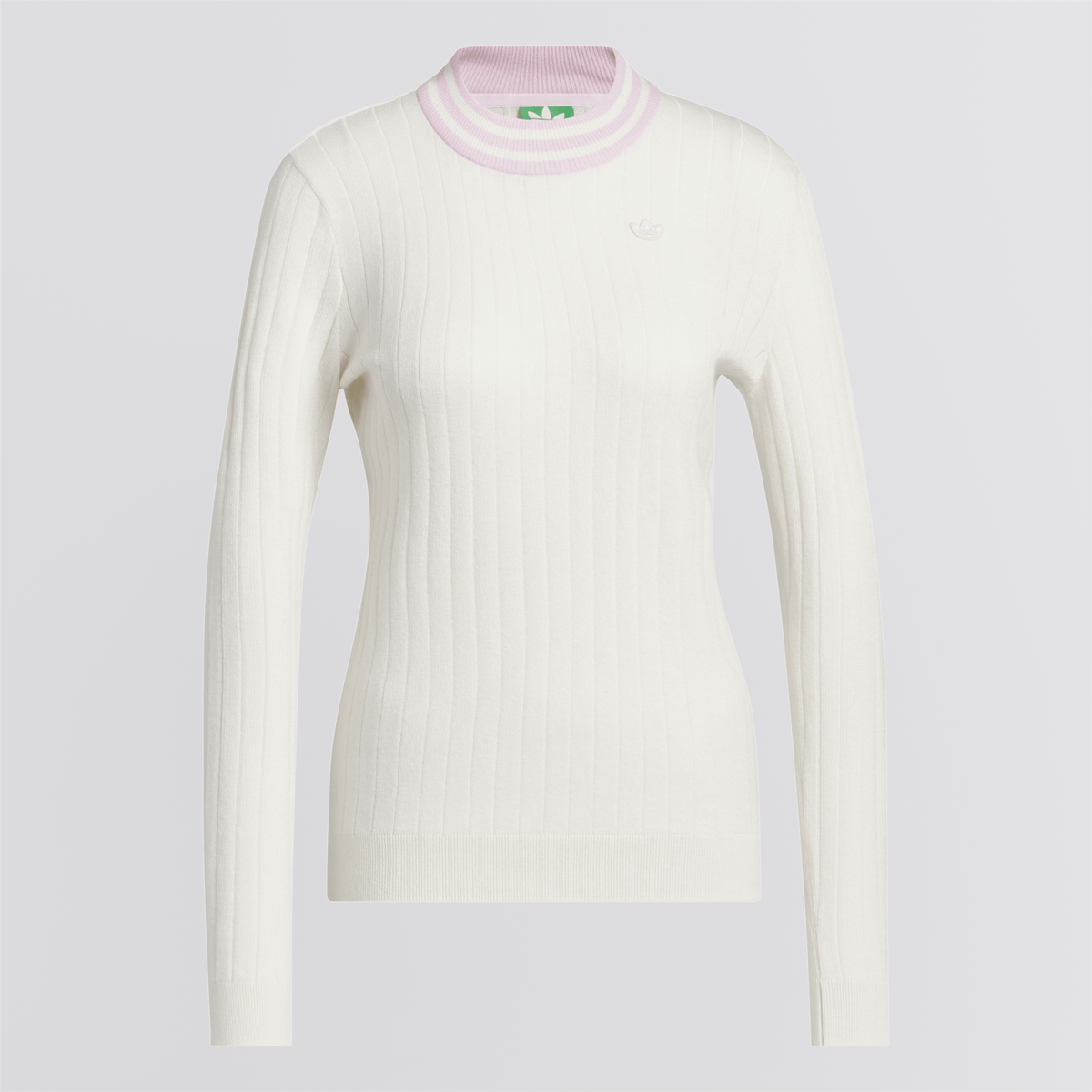 Womens Cashmere Knit Sweater Chalk White