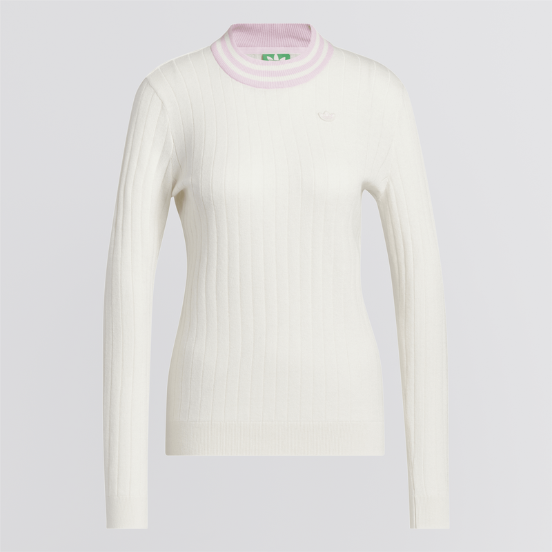 Womens Cashmere Knit Sweater Chalk White
