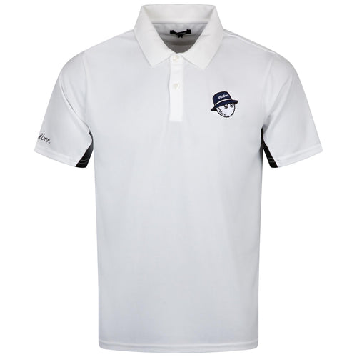 Evergreen Paneled Performance Pique Polo White/Black - 2025