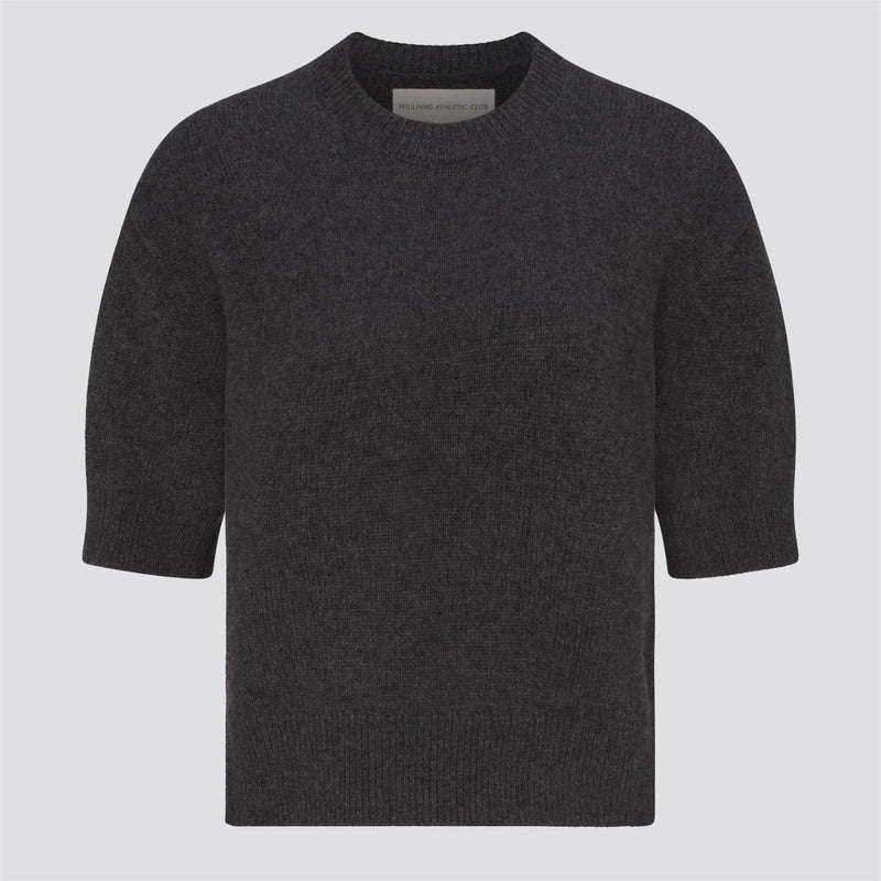 Womens Sally Cashmere Crew Black Heather