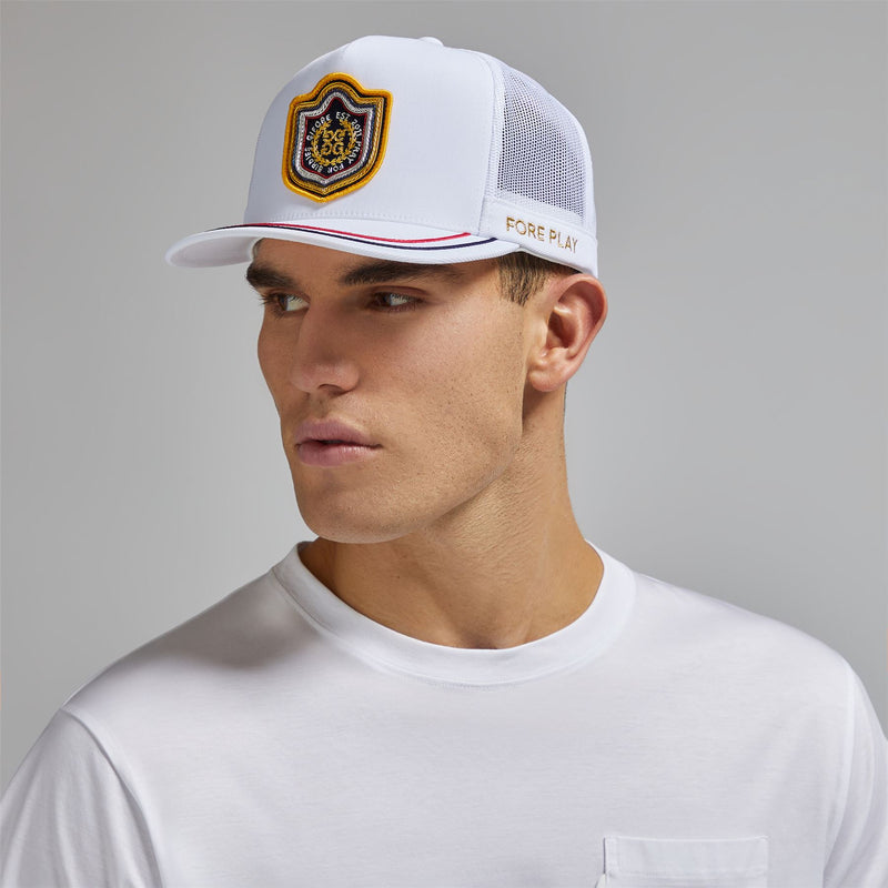 Bullion Stretch Twill Snapback Cap Snow