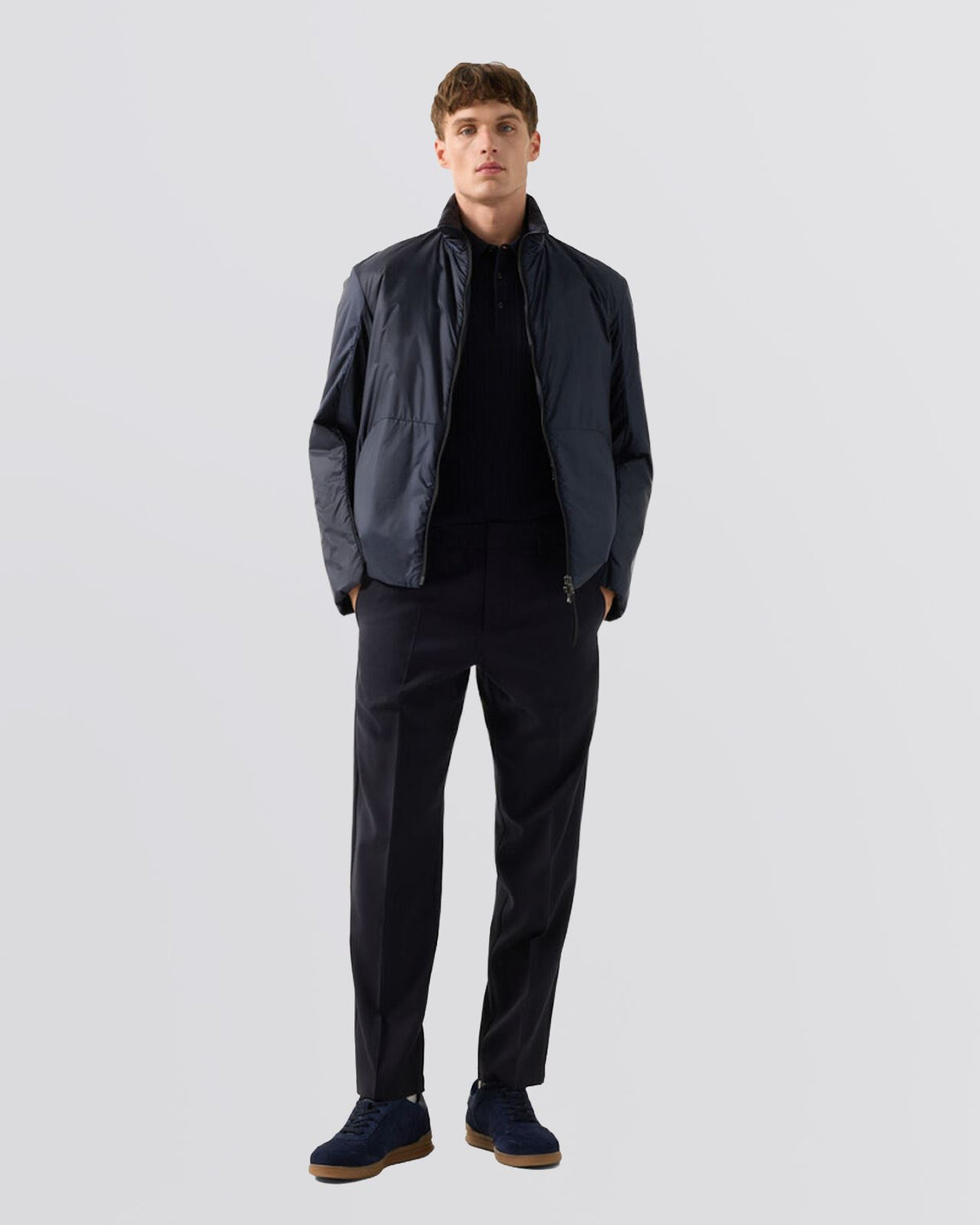 Tobias Knit Polo Navy