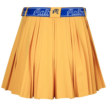 Malbon Golf Joelle Pleated Skirt Gold | TRENDYGOLF USA