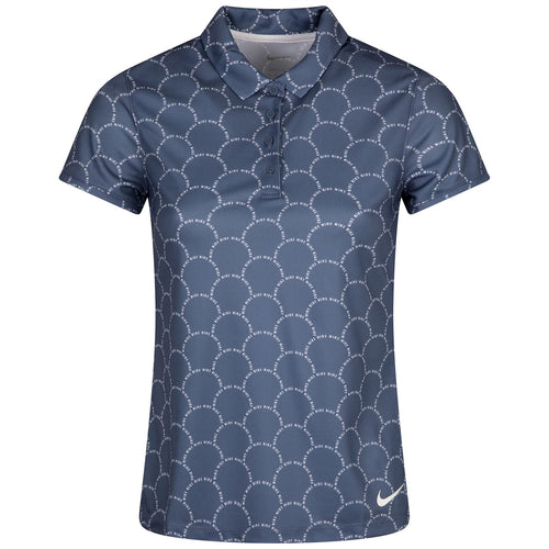 Womens Dri-FIT Victory Printed Polo Diffused Blue/White - AW23