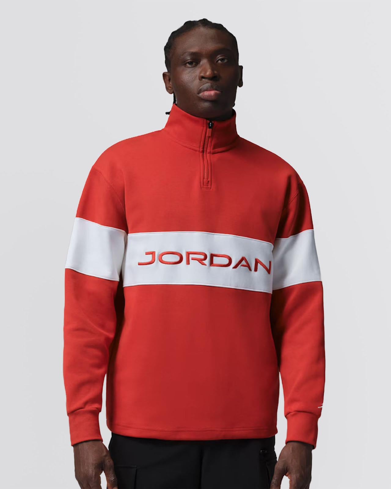 Jordan Dri-FIT Half Zip Mid Layer Mystic Red/Sail